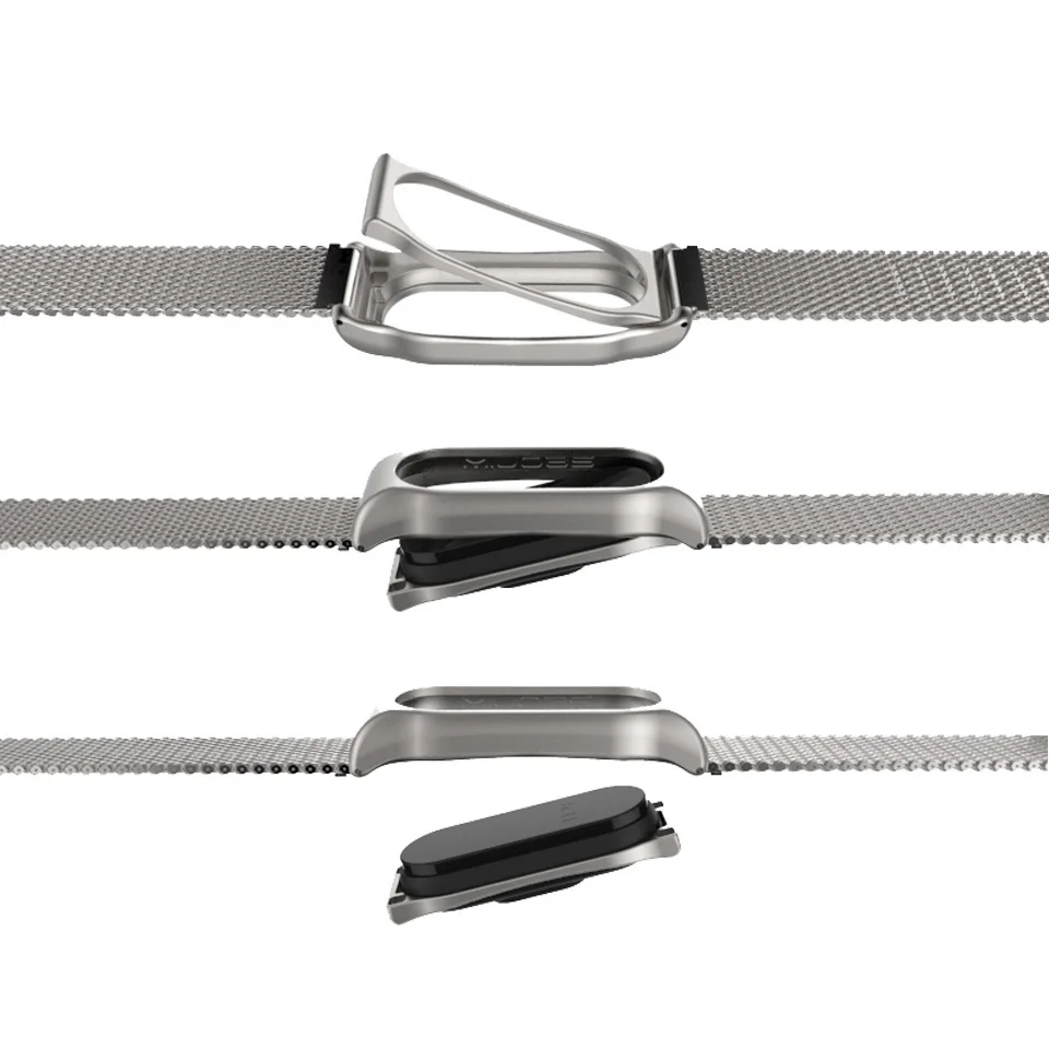  Mijobs Mi Band 2 Metal Wrist Strap Stainless Steel Bracelet for Xiaomi Mi Band 2 Smart Accessories  - 32973732435
