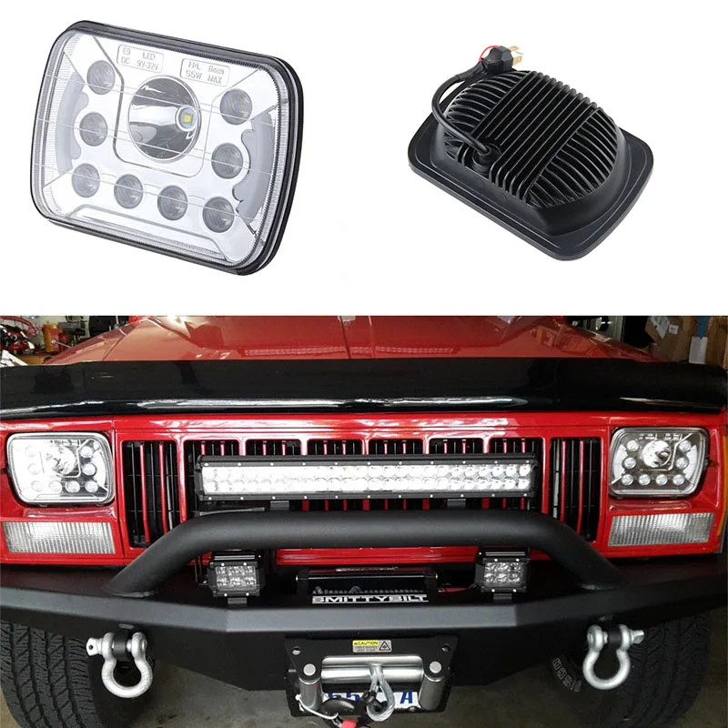 5 дюймов x 7 светодиодный головной светильник s HID Светильник лампы Hi / Low Beam
