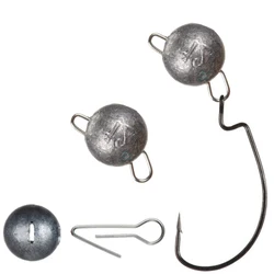 5 - Piece Lead Fishing Weights Set with Swivel Sinker Jig Heads (8g)