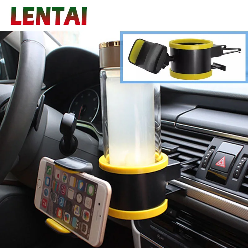 

LENTAI For BMW e46 e39 e90 e60 e36 f30 f10 e30 x5 e53 f20 Mazda 3 6 cx-5 Acura 1PC Air outlet Car Phone Stand Water cup holder