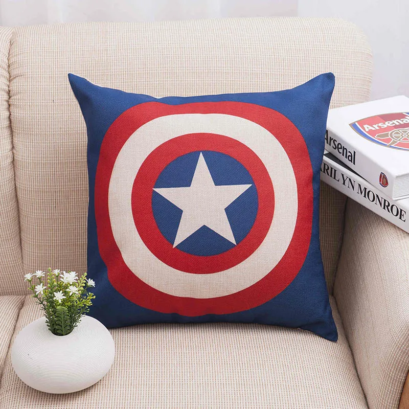 Супер Герои Человек-паук Супермен бросок наволочка для дивана сидение офисного стула Капитан Америка декоративная наволочка
