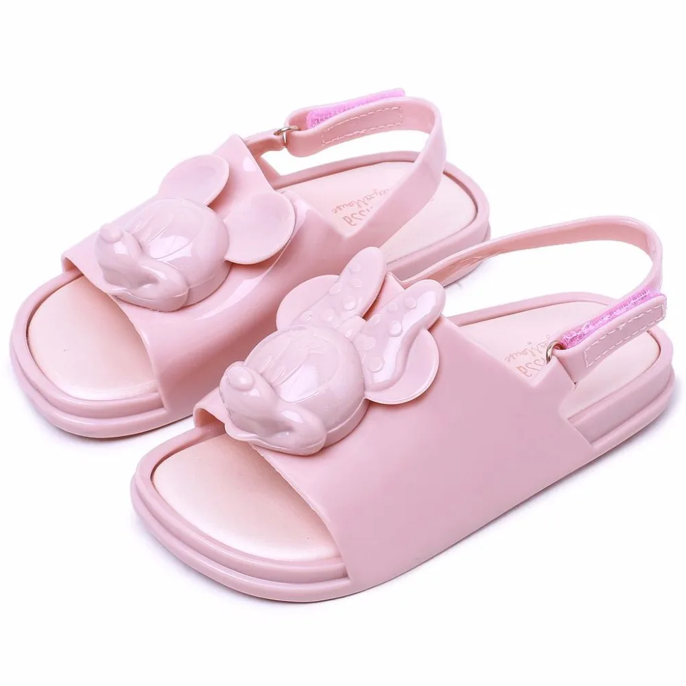 Melissa Twins Mickey Head Новинка лета 2019 3D обувь новые прозрачные сандалии для девочек