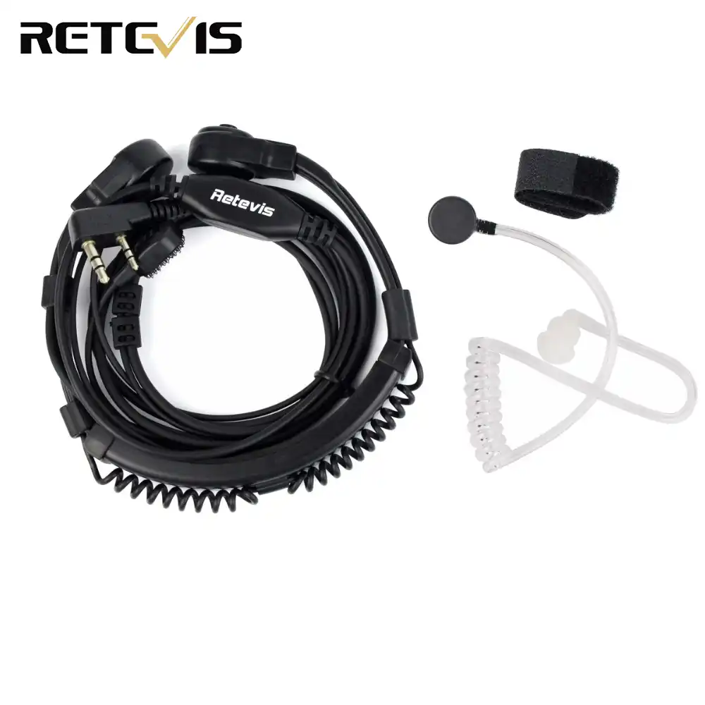 2 Pin горло гарнитура PTT с микрофоном для KENWOOD BAOFENG BF-888S UV-5R Retevis H777 RT5R TYT Ham Радио рация C9026A - изображение