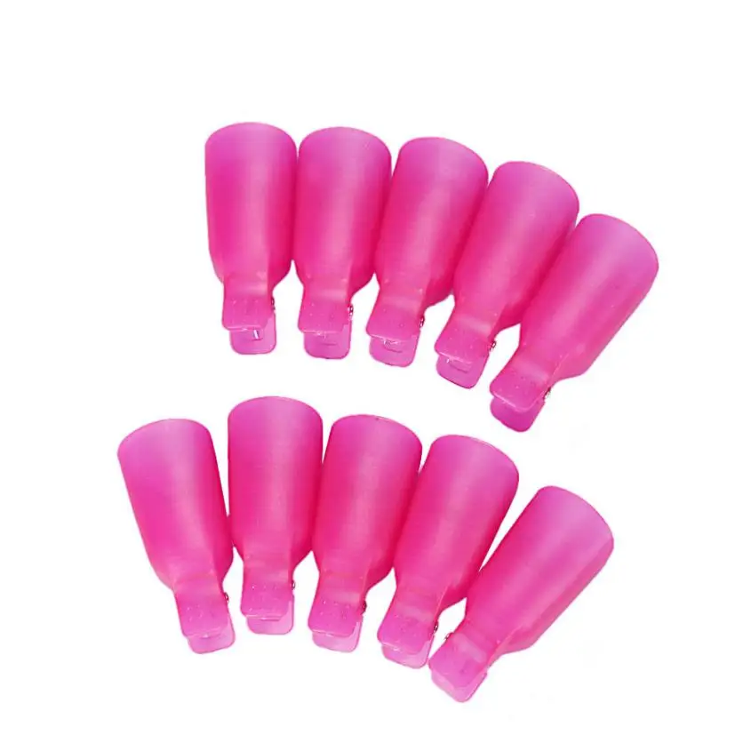 

Dropship 10PC Plastic Nail Art Soak Off Cap Clip UV Gel Polish Remover Wrap Tool Plastic Material 2017 Hot Sale Anne