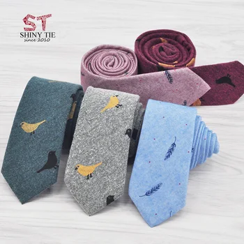 

100% Top Cotton Ties For Men New Collections Birds Leaves Printed Neck Tie Soft Artistic Handmade Gravatas Slim Corbatas Cravat