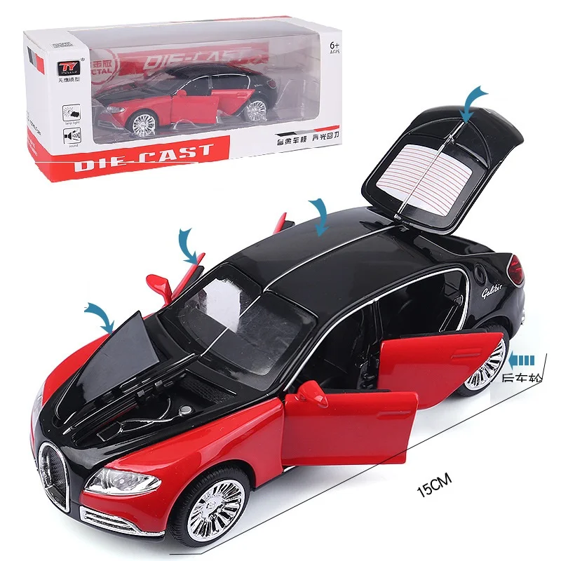 1/32 металлическая модель автомобиля Bugatti Galibier 7 открытыми дверями (TY8917B) L = 14 5 см
