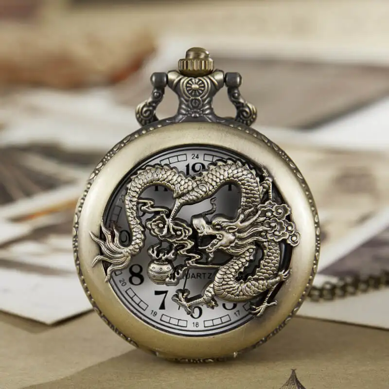 dragon pocket watch chains