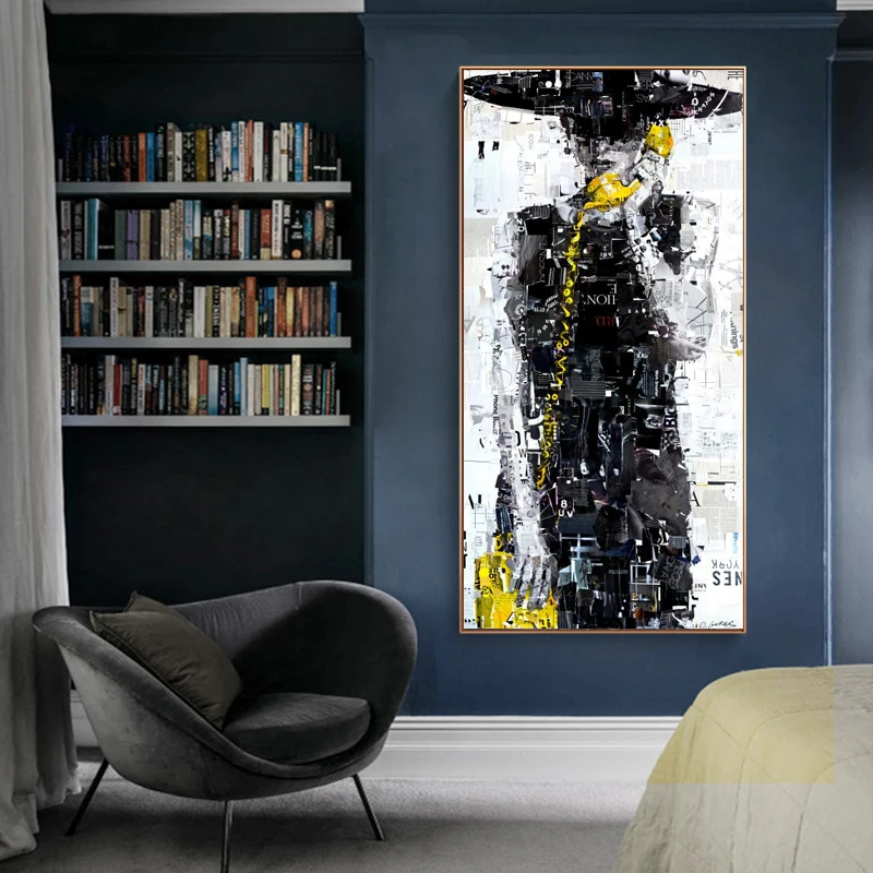 

Posters and Prints Wall Art Canvas Painting Modern Abstract Portrait Fashion Girl Pictures for Living Room Home Decor No Frame