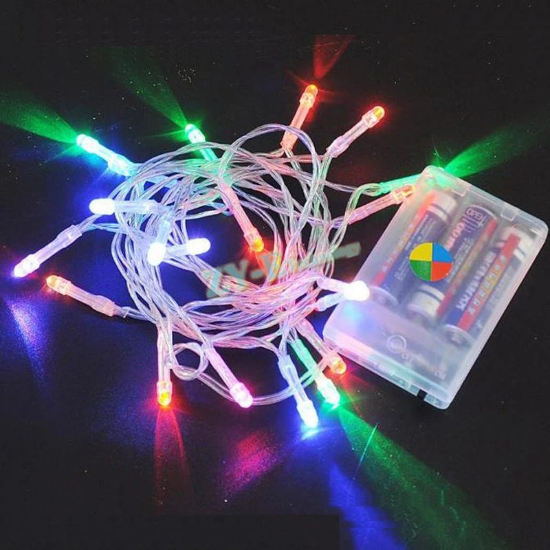 100 uds cadena de luz led bateria 3m 30leds navidad luces boda serie de lampara led de decoracion por dhl fedex