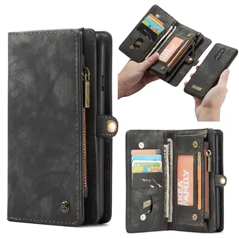 

CaseMe For OnePlus 7 Case Multi-function Detachable wallet zipper Leather case Removable Leather Cover Case for Oneplus 7 Pro