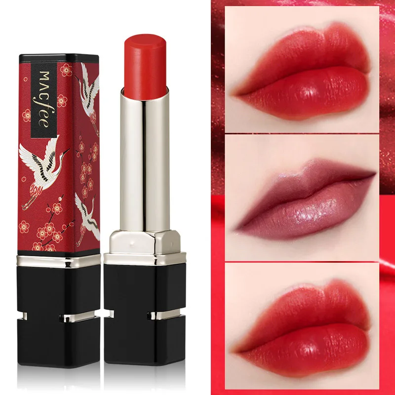 1 Pcs Forbidden City Chinese Style Crane Lipstick Sexy China Red