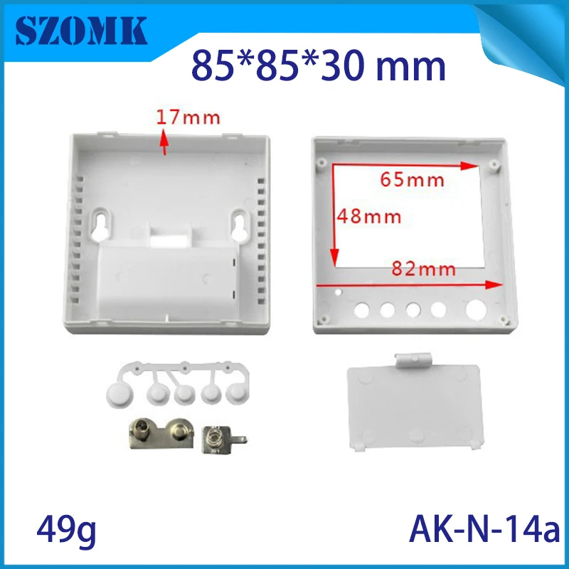 4 шт., 85*85*30 мм корпус szomk Пластиковая Электроника 2x AA держатель батареи lcd распределительная коробка настенный корпус распределительная коробка