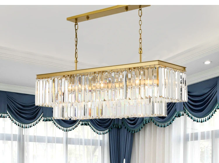 Gold American Style Retro Chandeliers LED Crystal Lighting For Living Room Bedroom Hall Hotel Restaurant Dining Room Fashion