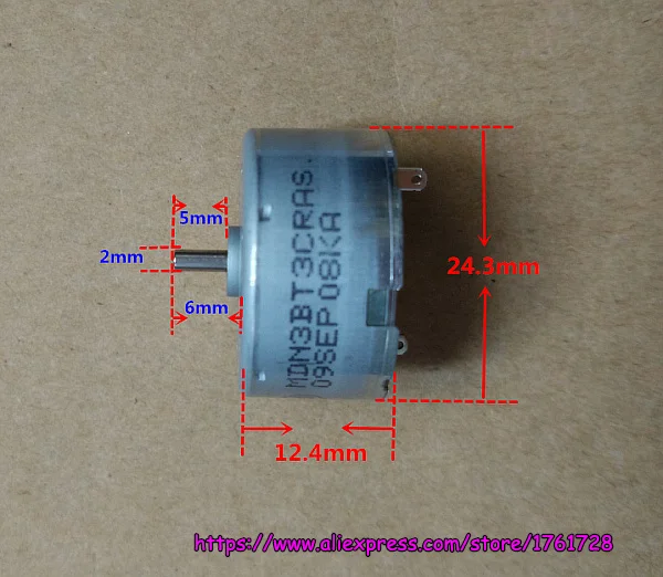 7 шт./лот, фирменная Новинка, размер: 12*24 мм 300 двигатель постоянного тока 1,5 V-6 V 3000 об/мин микро двигатель постоянного тока с низким уровнем шума солнечной энергии мотор
