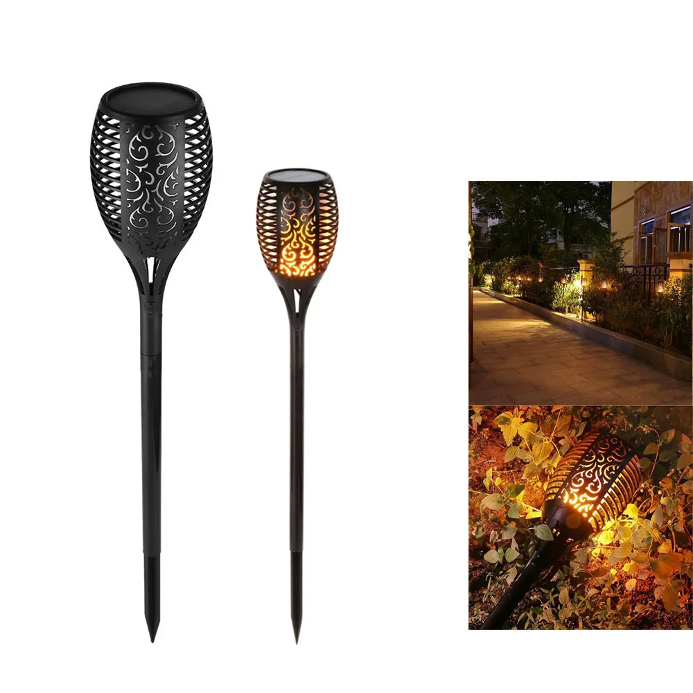 

1Pcs/2Pcs LED Solar Flame Light IP65 Outdoor Flickering Flames Led olar Garden Lamp Waterproof Dancing Flame Lawn Decor Lamps