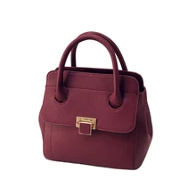 Retro Classy Hand Bag Female Embossing Ladylike font b Handbag b font Women Black Purple PU
