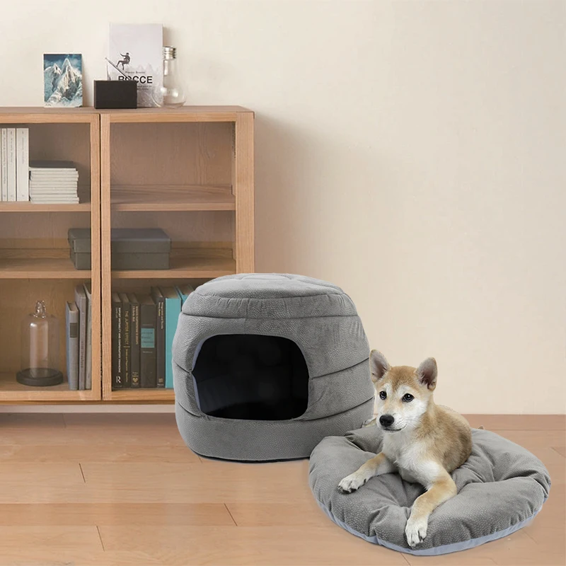 Лежанка для собак PAWZRoad теплый дом домашних животных роскошный питомник съемный