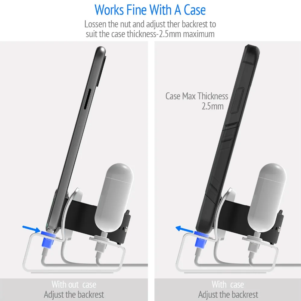  3 in 1 Charging Dock Holder For Iphone X XR MAX 8 7 6 5 Aluminum charging stand Dock Station For Ap