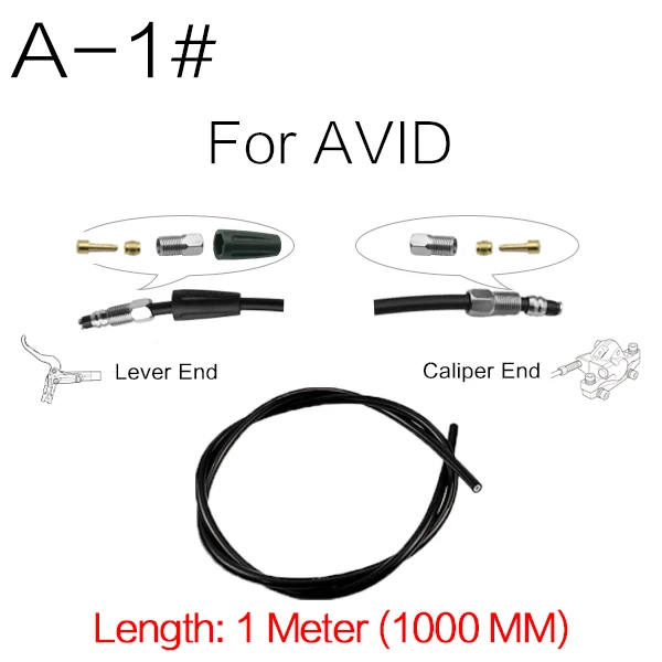 Гидравлический шланг дискового тормоза с иглой, оливковым и банджо набор, для SHIMANO, AVID, SRAM, FORMULA и Magura гидравлический тормоз - Цвет: A-1  1.0 Meter