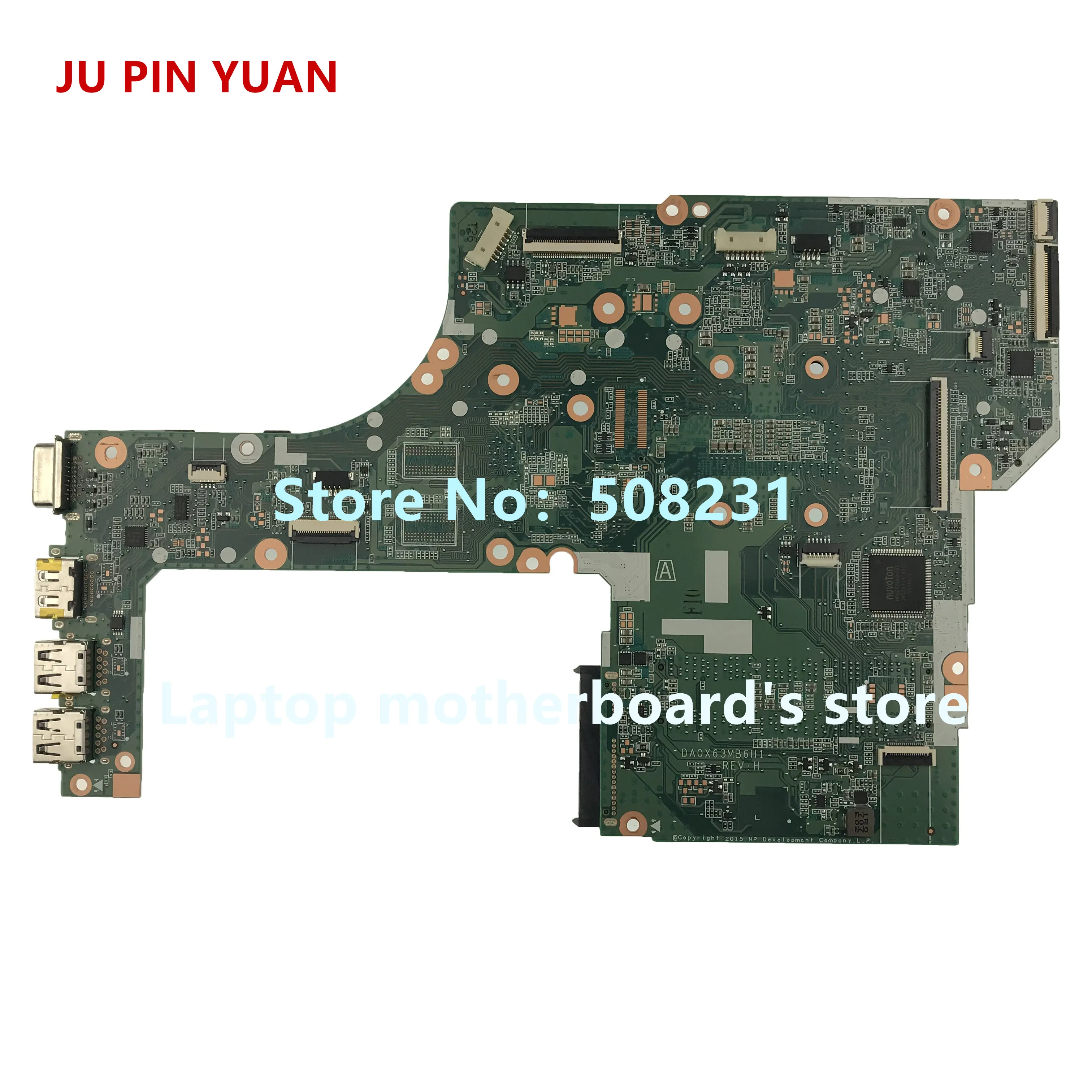 JU PIN юаней 830920-001 830920-501 830920-601 DA0X63MB6H1 материнская плата для HP 450 G3 ноутбук материнской платы с 3855U полностью протестированы