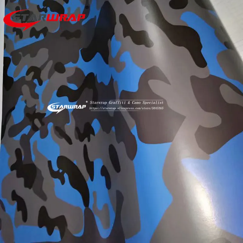 Звездная обертка синий Jumbo Camo автомобильный скутер виниловая обертка городской стикер бомба камуфляжная печатная графика ПВХ материал с воздушной пленкой