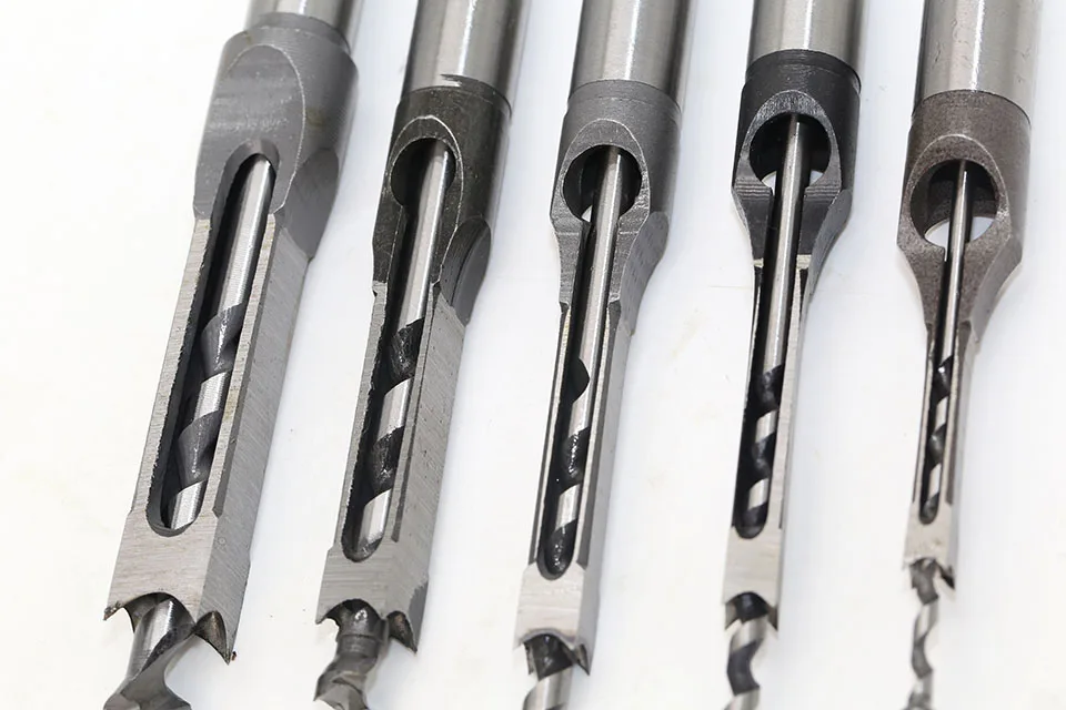 Binoax 4PCS Square Hole Mortiser Drill Bit Woodworking Twist Drill Kits Mortising Hole Drills DIY Woodworking Tools Binoax 4PCS Square Hole Mortiser Drill Bit Woodworking Twist Drill Kits Mortising Hole Drills DIY Woodworking Tools