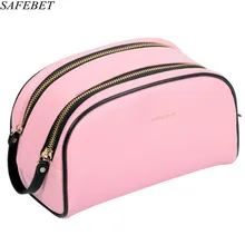 SAFEBET Brand Fashion Women High Quality PU Multifunctional cosmetic case Male Big Capacity Waterproof Organizer Cosmetic Bag