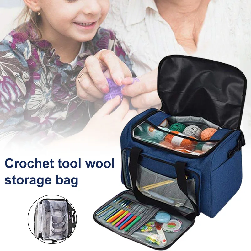 

Waterproof Crocheting Supplies Storage Bag with Handles Zip for Travel 2019ing