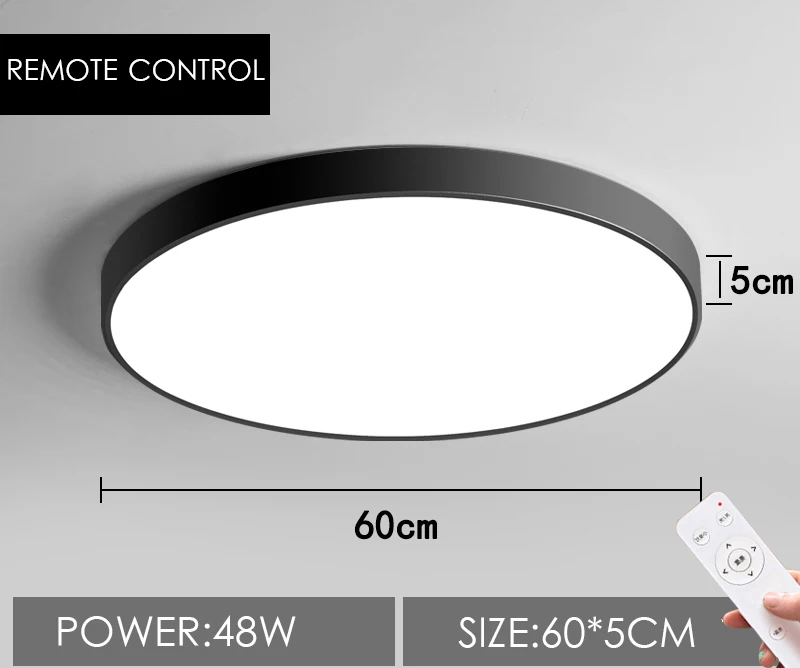 Светодиодный потолочный светильник современная лампа для гостиной светильник для спальни кухни поверхностное крепление скрытая панель Пульт дистанционного управления - Цвет корпуса: remote control