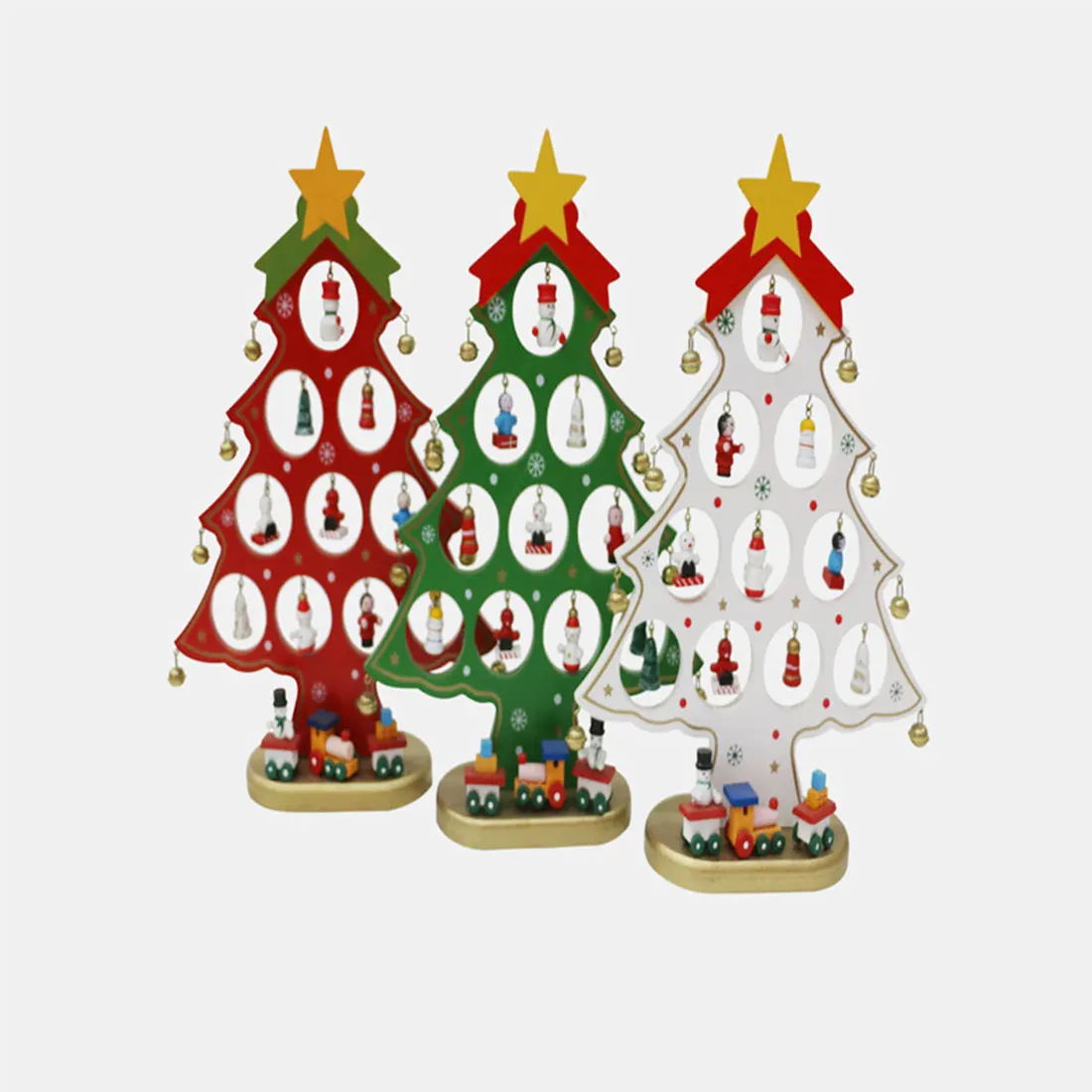 

Super Christmas Ornament Wooden Christmas Tree Christmas Hanging Ornament Gift for Children Home Xmas Table Decoration