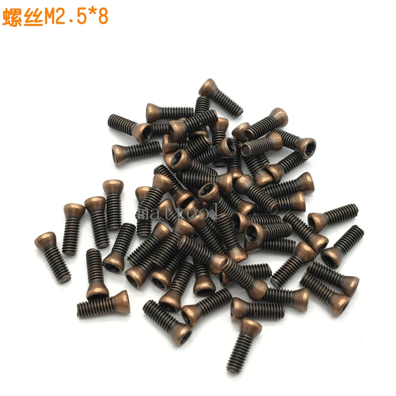 

100PCS M2.5 * 8 CNC Tool Accessories Screw Milling Cutter Knife Cutter Plate Screws Plum Screws CNC Screw Accessories M2.5 * 8mm