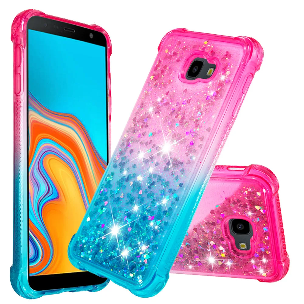 

Dynamic liquid Glitter Quicksand Phone case TPU Soft Shockproof for Samsung Galaxy J4 Plus