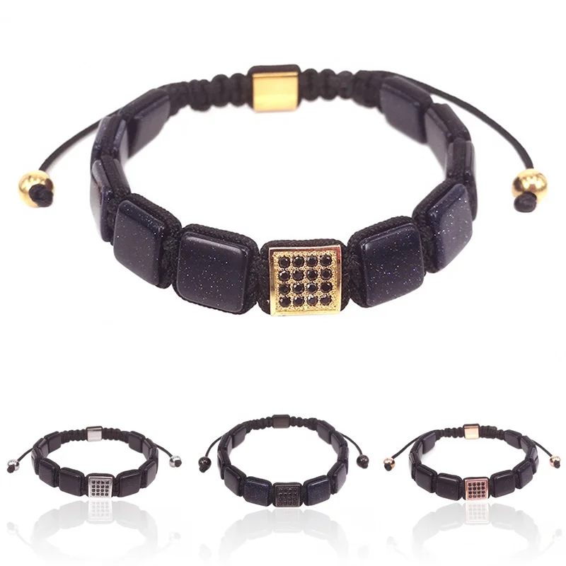 Blus Sand Square (Black CZ)