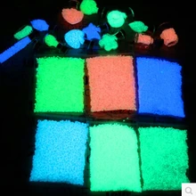 500 г люминесцентный светящийся песок красочный фосфоресцирующий spall ночьное освещение желая песок камень дизайн ногтей украшение для сада