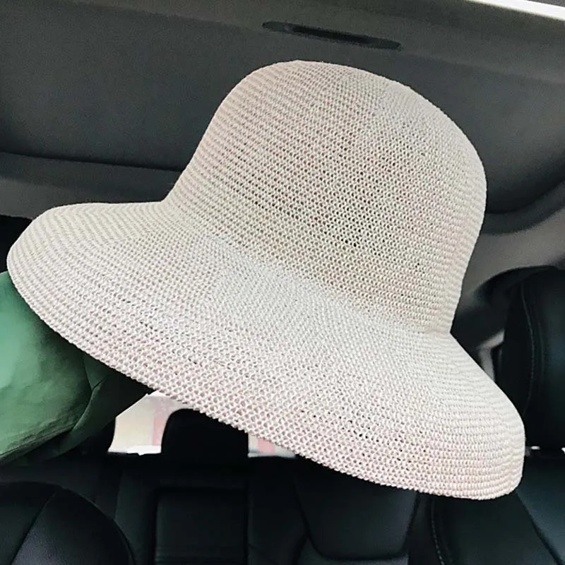 Новые женские шляпы от солнца с широкими полями летние соломенные шляпы белые черные модные широкополая пляжная шляпа Кепка Клош стиль Кентукки шляпа котелок