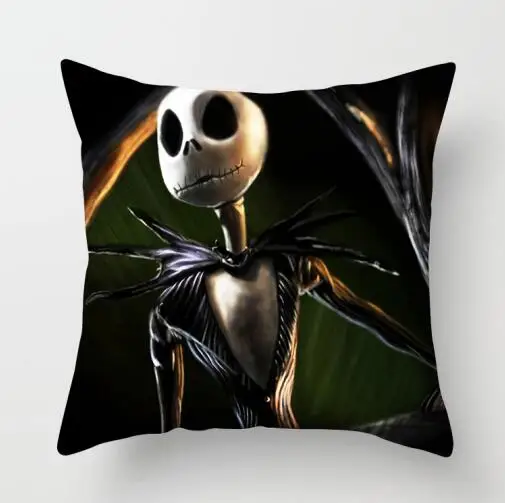 ZENGIA Nightmare Before Christmas Cushion cover GHOST Pillow cover Polyester Horror Throw pillows Sofa Decorative Pillow case - Color: 7