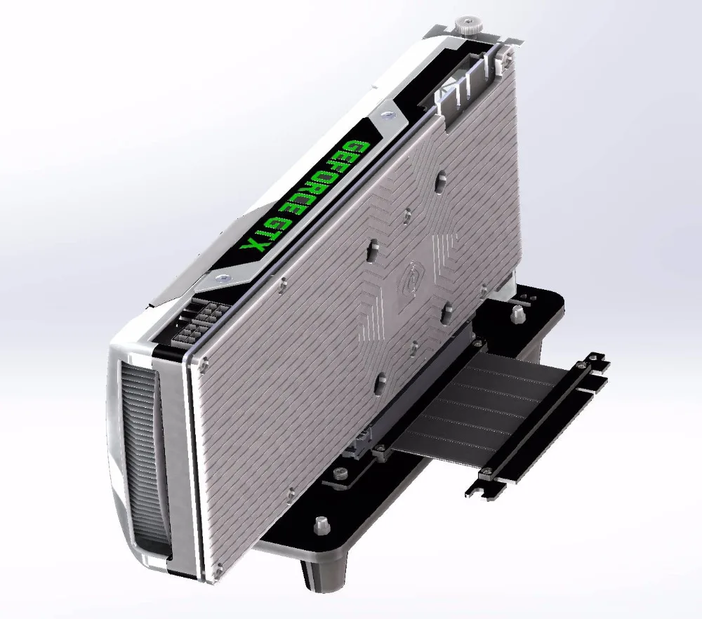 Вертикальная подставка для видеокарты PCIe стойка с кронштейном и удлинительным