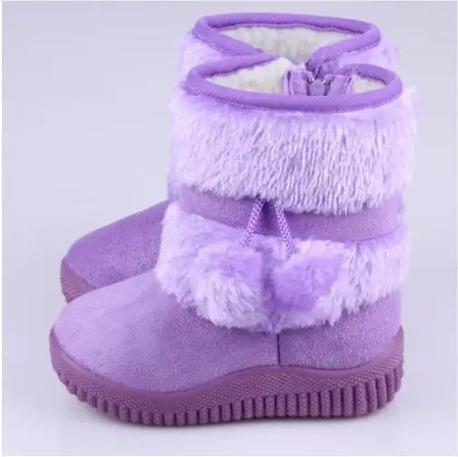 

Cute Girls Boots New Children Winter Shoes Princess Fashion Boots Kids Plush Snow Boots For Girls Shoes Soft