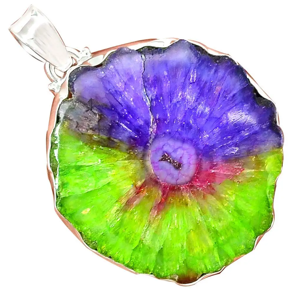 

Nature SOLAR QUARTZ Pendant 925 Sterling Silver, 55 mm, MHBAP5472