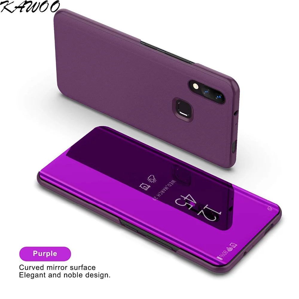 Clear View Mirror Flip Electroplate Stand Case Cover For Xiaomi Mi A2 Lite Smart Phone Capa Redmi 6 Pro Note 5 Coque Fundas | Мобильные