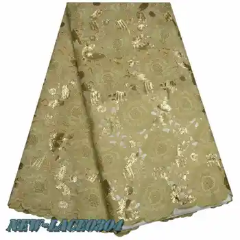 

African Organza Lace Fabric 2019 High Quality Lace Hand cut Double Organza Mesh Lace With Sequins Net lace dresses MXT006