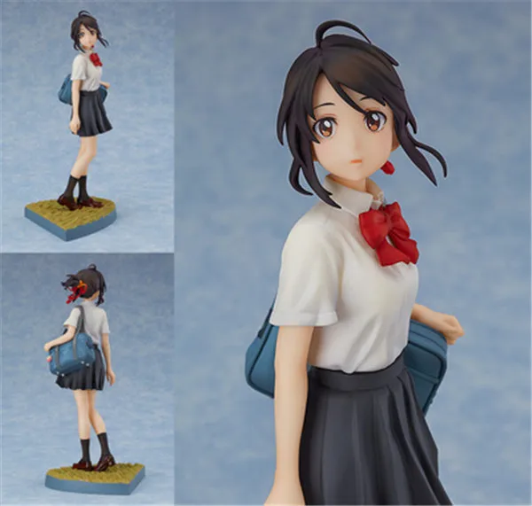 2017 New Movie Your Name PVC Action Figure Model Toys Anime Cartoon Tachibana Taki Miyamizu Mitsuha Figuras Dolls Gift 15cm  (2)