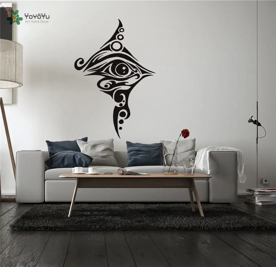 

YOYOYU Wall Decal Vinyl Wall Removeable Wall Sticker Room Design Egypt Eye Tattoo Bedroom Art Mural DIY Poster YO419