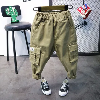 

Spring Autumn Baby Boy Pants Children Harem Pants Cotton Casual Pants for Boy Bloomers Vintage Retro Trousers 2 Years Army Green