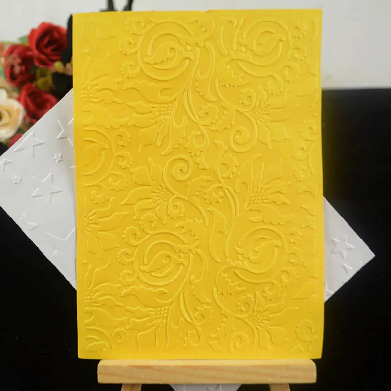 

Flower vine embossing folder background for DIY Scrapbooking Decorative Embossing card making