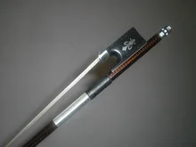 1 PC High Quality Carbon Fiber Violin Bow Coffee Color 4/4 white horse hair Ebony frog 1208#