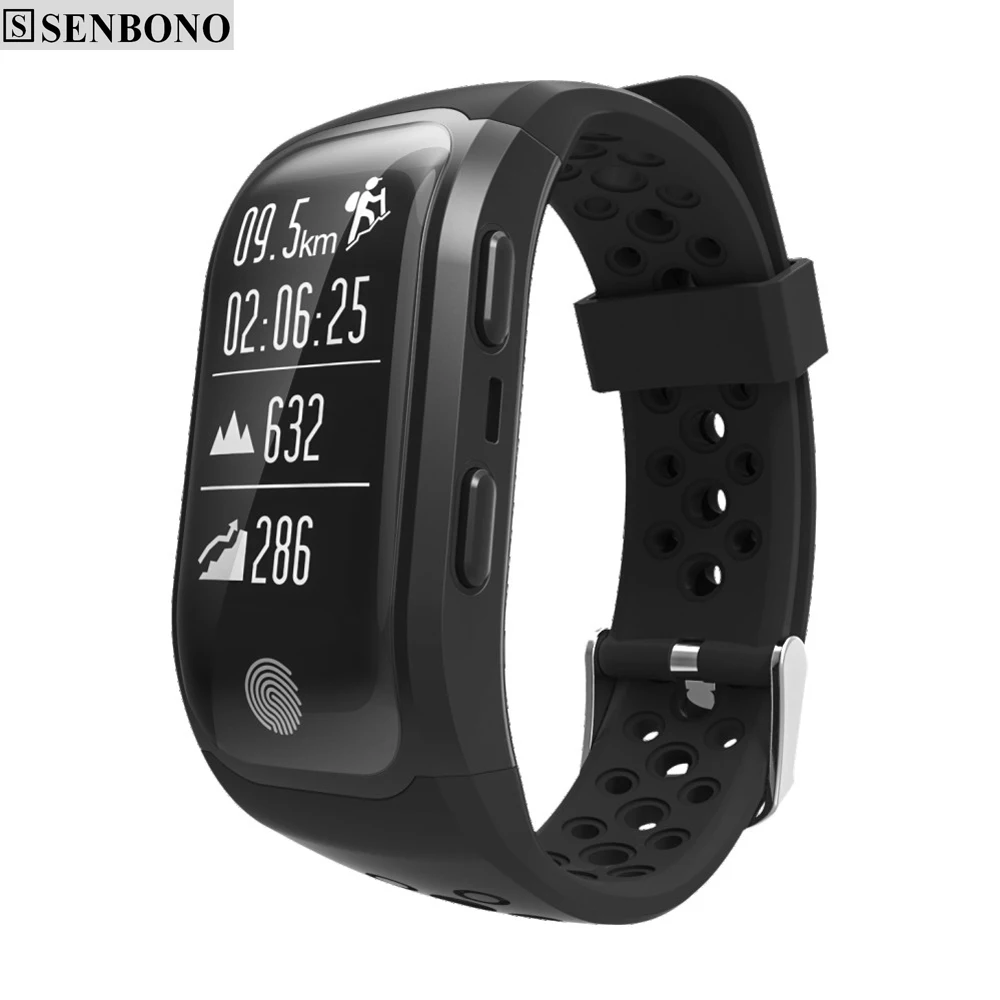 

SENBONO S908 GPS Smart Band IP68 Waterproof Sport outdoor Wristband Multiple sports Heart Rate Monitor Call Reminder Smartwatch