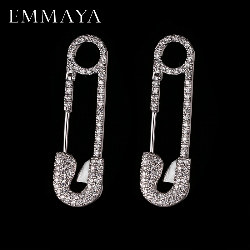 Модные новые ювелирные изделия EMMAYA с фианитами уникальные серьги гвоздики
