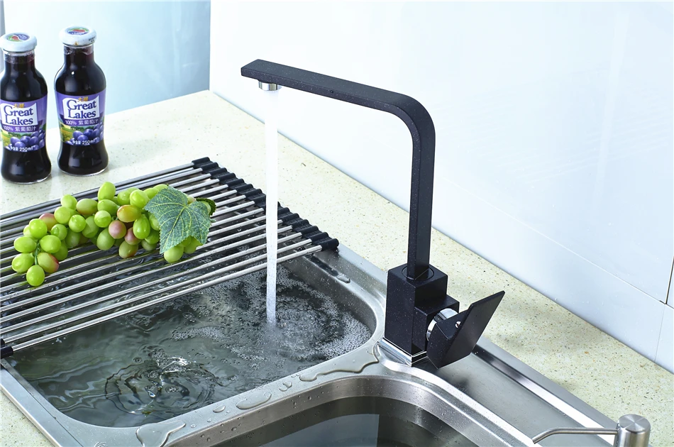 FACIIO Регулируемый водопроводный кран кухня смеситель черненые цвет смесители для умывальника детали кухонной раковины краны 360 градусов