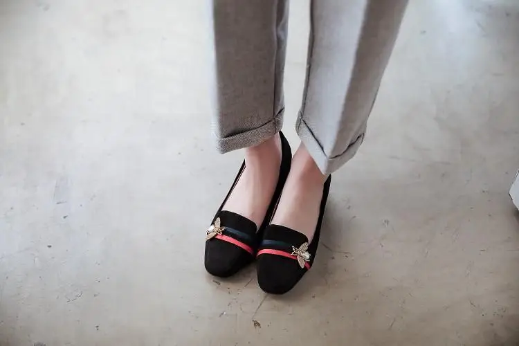 Брендовая женская обувь 2019 г. Новые милые туфли на среднем каблуке 5 см с квадратным закрытым носком, Всесезонная обувь женская обувь на